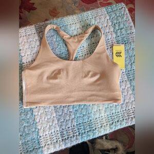 NWT All In Motion Women's Tan Sports Bra Size Medium